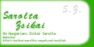 sarolta zsikai business card